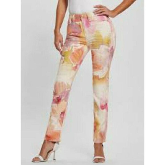 GUESS Denim - NWT $298  GUESS GIRLY SEQUIN METRO FLOWER SKINNY JEANS W 25